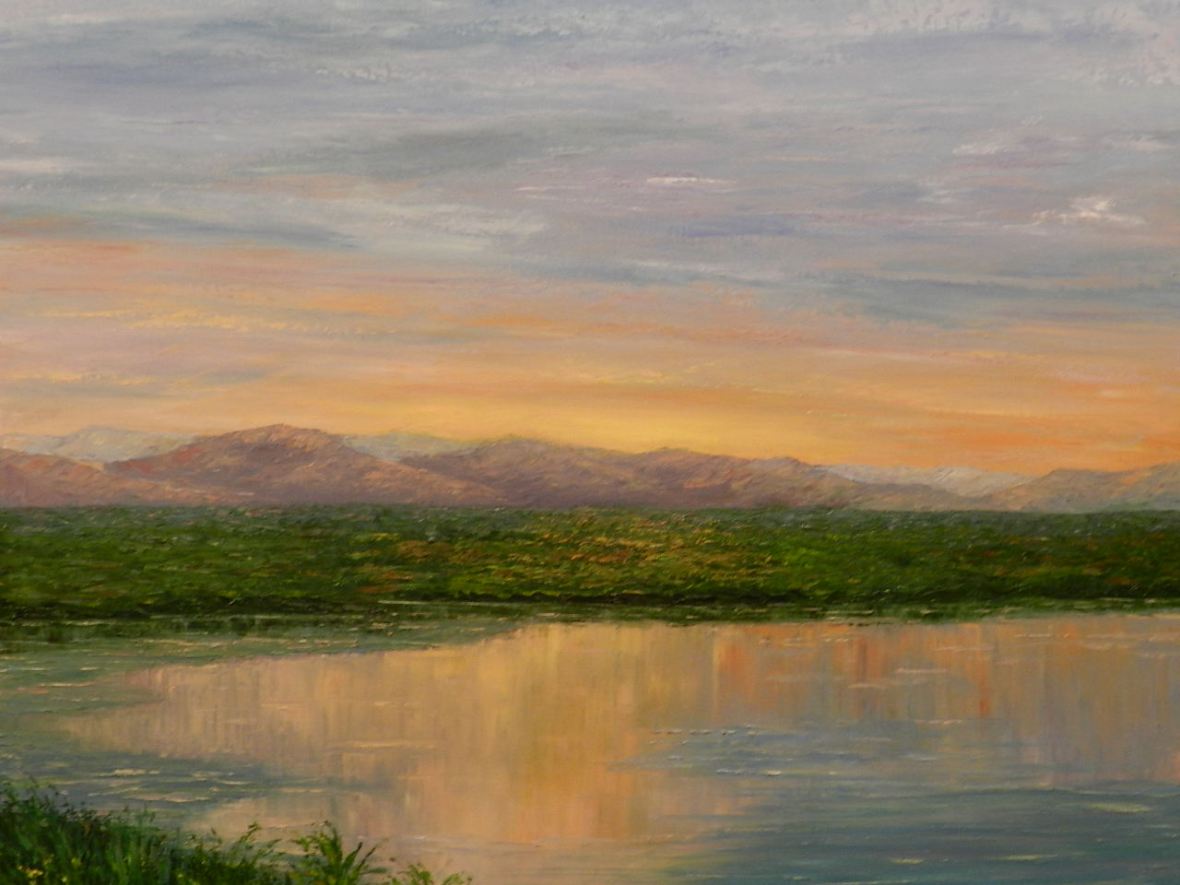 Quadre de Pepita Manzanares sobre el Riu i la Natura