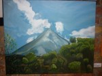 Cuadro de Pepita Manzanares del Volcán Sinabung en Indonesia