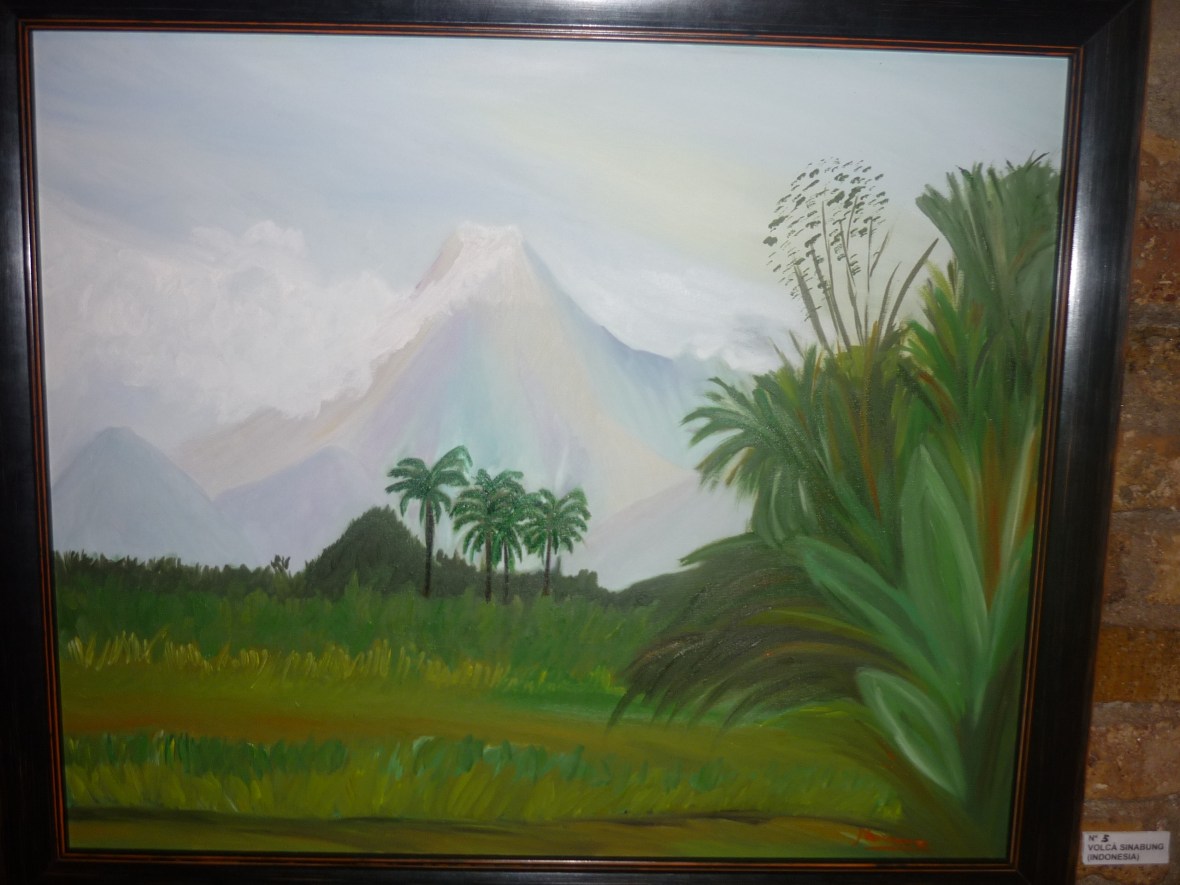 Cuadro de Pepita Manzanares del Volcán Merapi en Indonesia