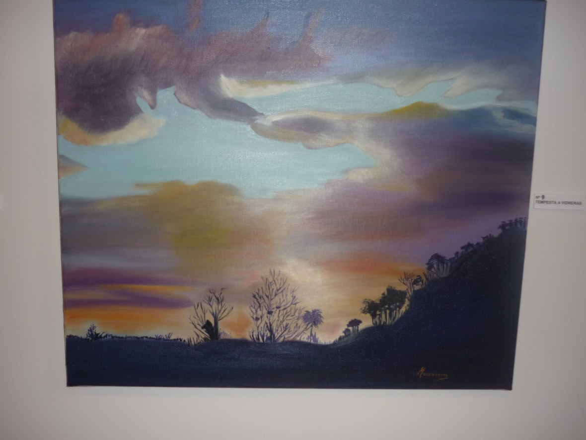 Cuadro de Pepita Manzanares de una tormenta en Vidreres