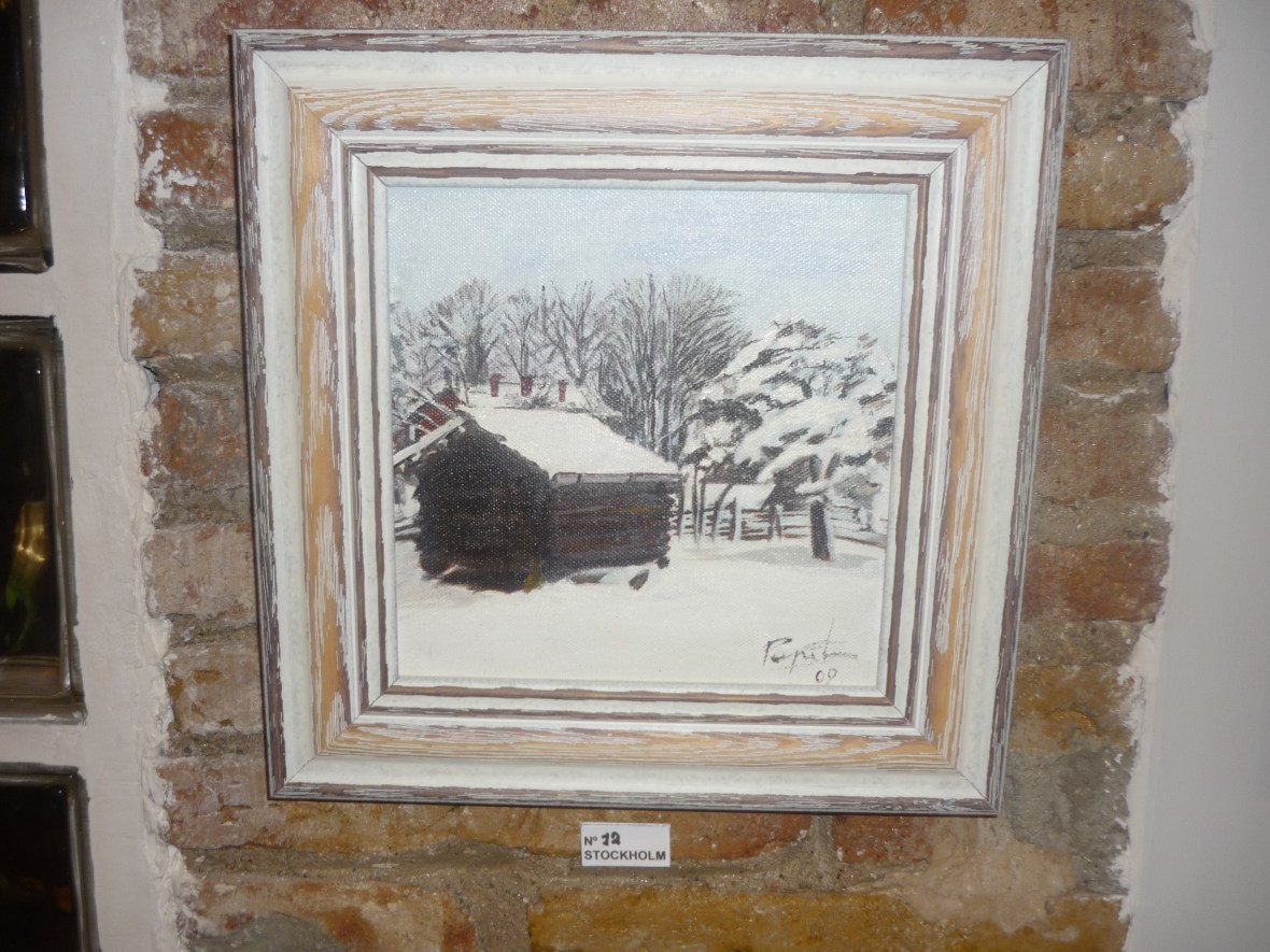 Cuadro de Pepita Manzanares sobre casa de Suecia