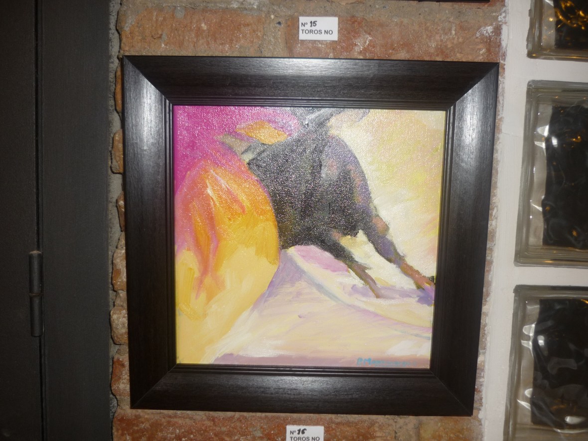 Cuadro de Pepita Manzanares en protesta por las corridas de toros